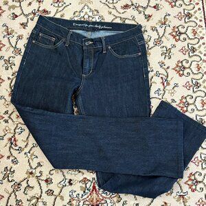 i Jeans By Buffalo Women's Bootcut Dark wash Embroidery Black Rhinestones